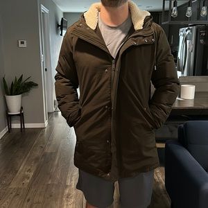 Frank & Oak Parka with Sherpa Hood in Rosin